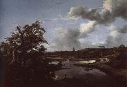 Jacob van Ruisdael Banks of a River oil painting artist